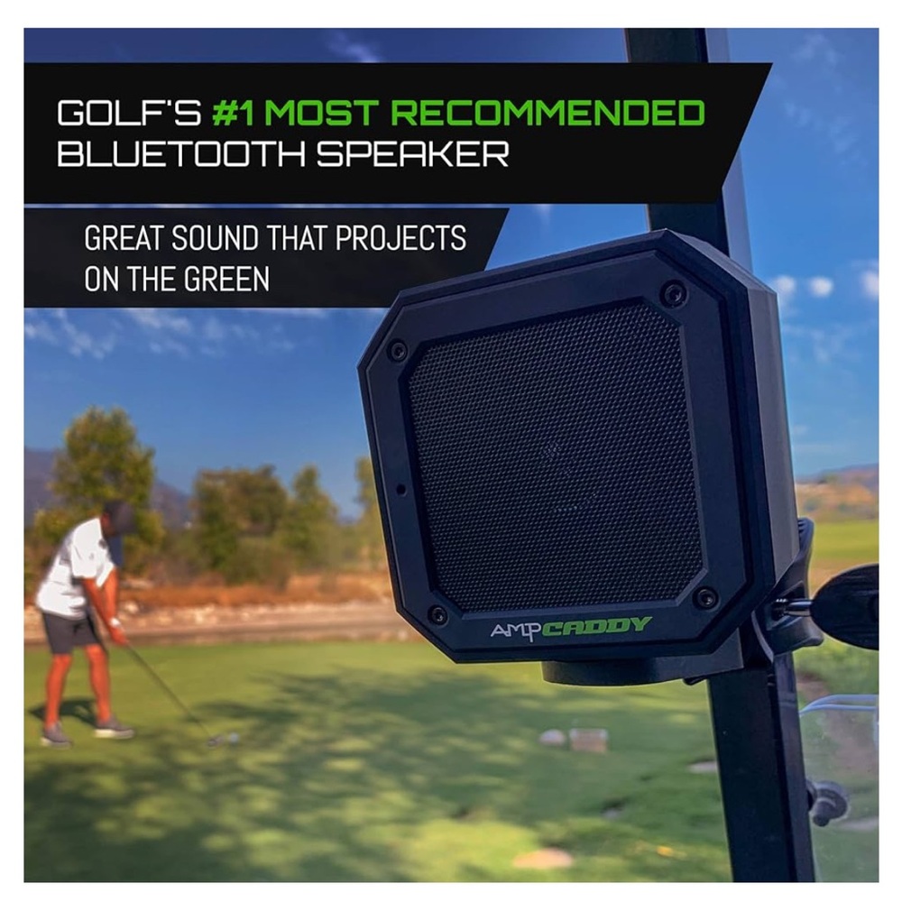 AMP Caddy Golf Cart Attachable Bluetooth Speaker